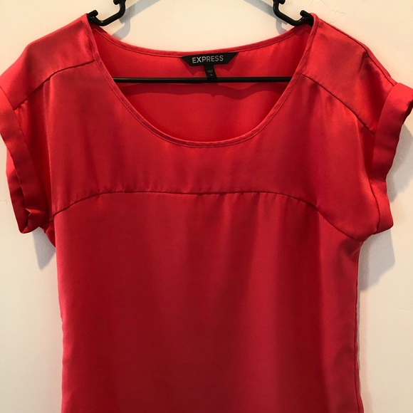 Express Pink Scoop Neck Shirt Sz Small - Picture 3 of 5